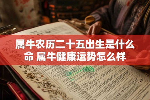 属牛农历二十五出生是什么命 属牛健康运势怎么样 属牛农历二十五出生是什么命 属牛健康运势怎么样