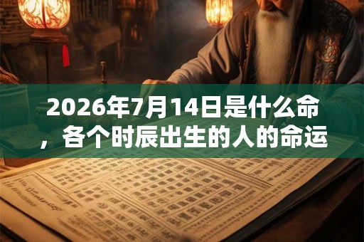 2026年7月14日是什么命，各个时辰出生的人的命运