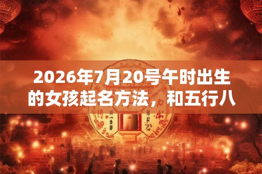 2026年7月20号午时出生的女孩起名方法，和五行八字！