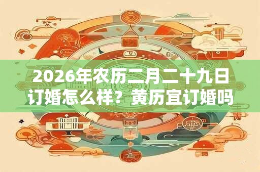 2026年农历二月二十九日订婚怎么样？黄历宜订婚吗？
