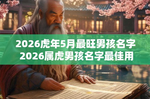 2026虎年5月最旺男孩名字 2026属虎男孩名字最佳用字