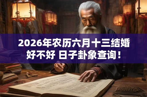 2026年农历六月十三结婚好不好 日子卦象查询! 2026年农历六月十三结婚好不好 日子卦象查询!