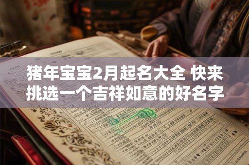 猪年宝宝2月起名大全 快来挑选一个吉祥如意的好名字！