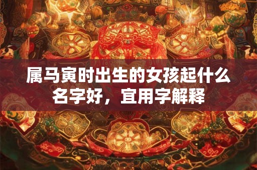 属马寅时出生的女孩起什么名字好，宜用字解释