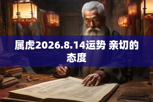 属虎2026.8.14运势 亲切的态度 属虎2026.8.14运势 亲切的态度