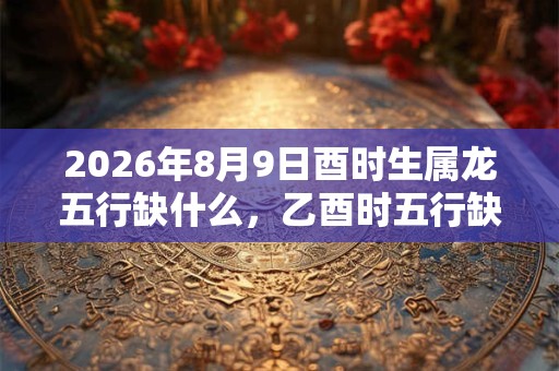 2026年8月9日酉时生属龙五行缺什么,乙酉时五行缺什么 2026年8月9日酉时生属龙五行缺什么,乙酉时五行缺什么