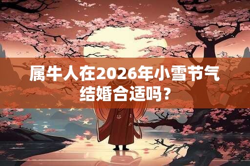 属牛人在2026年小雪节气结婚合适吗? 属牛人在2026年小雪节气结婚合适吗?