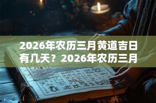 2026年农历三月黄道吉日有几天？2026年农历三月黄道吉日一览！