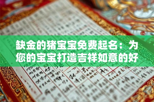 缺金的猪宝宝免费起名：为您的宝宝打造吉祥如意的好名字