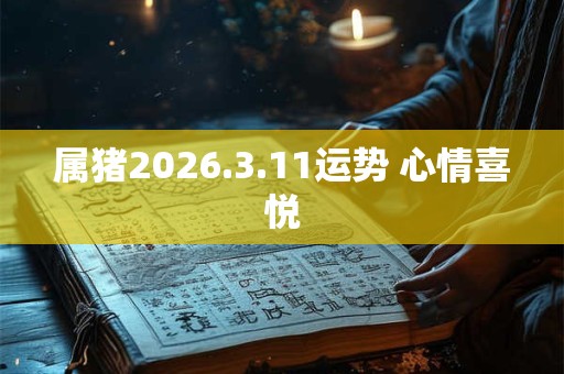 属猪2026.3.11运势 心情喜悦