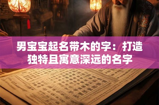 男宝宝起名带木的字:打造独特且寓意深远的名字 男宝宝起名带木的字:打造独特且寓意深远的名字