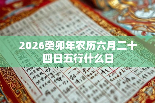 2026癸卯年农历六月二十四日五行什么日
