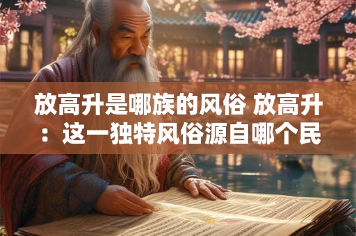 放高升是哪族的风俗 放高升：这一独特风俗源自哪个民族