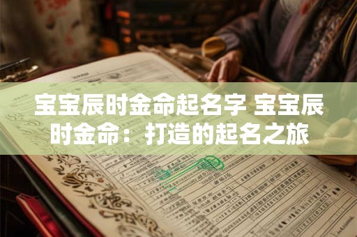 宝宝辰时金命起名字 宝宝辰时金命:打造的起名之旅 宝宝辰时金命起名字 宝宝辰时金命:打造的起名之旅