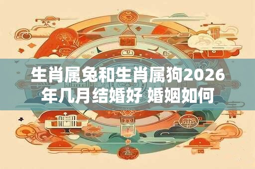 生肖属兔和生肖属狗2026年几月结婚好 婚姻如何 生肖属兔和生肖属狗2026年几月结婚好 婚姻如何