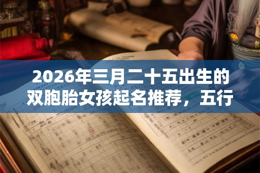 2026年三月二十五出生的双胞胎女孩起名推荐，五行属什么