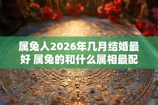 属兔人2026年几月结婚最好 属兔的和什么属相最配