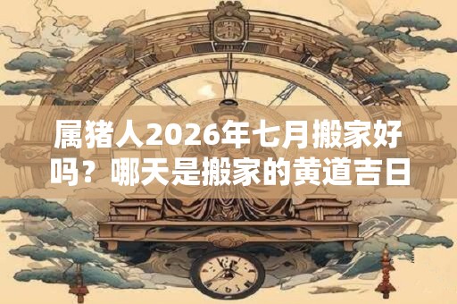 属猪人2026年七月搬家好吗?哪天是搬家的黄道吉日? 属猪人2026年七月搬家好吗?哪天是搬家的黄道吉日?