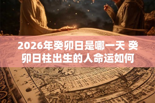2026年癸卯日是哪一天 癸卯日柱出生的人命运如何