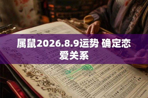 属鼠2026.8.9运势 确定恋爱关系 属鼠2026.8.9运势 确定恋爱关系