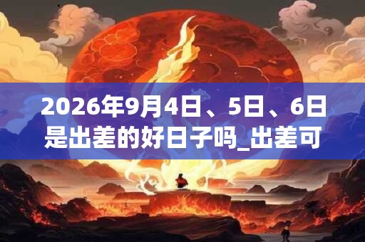 2026年9月4日、5日、6日是出差的好日子吗_出差可以吗