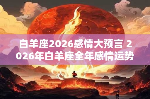 白羊座2026感情大预言 2026年白羊座全年感情运势如何 白羊座2026感情大预言 2026年白羊座全年感情运势如何