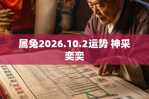 属兔2026.10.2运势 神采奕奕