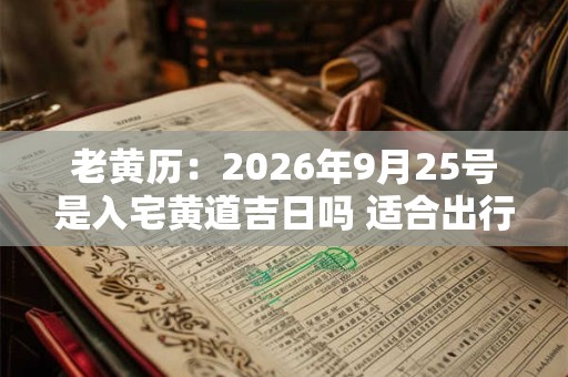 老黄历：2026年9月25号是入宅黄道吉日吗 适合出行吗