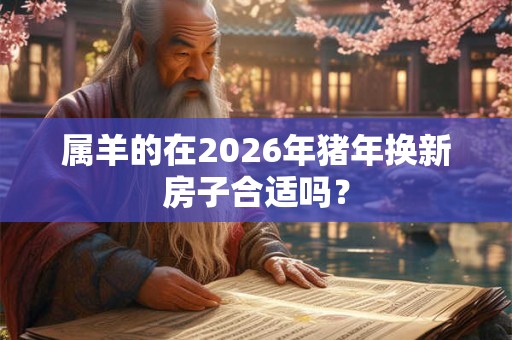 属羊的在2026年猪年换新房子合适吗？