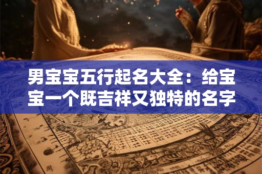 男宝宝五行起名大全：给宝宝一个既吉祥又独特的名字