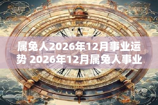 属兔人2026年12月事业运势 2026年12月属兔人事业运程详解 属兔人2026年12月事业运势 2026年12月属兔人事业运程详解