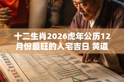 十二生肖2026虎年公历12月份最旺的入宅吉日 黄道吉日一览表