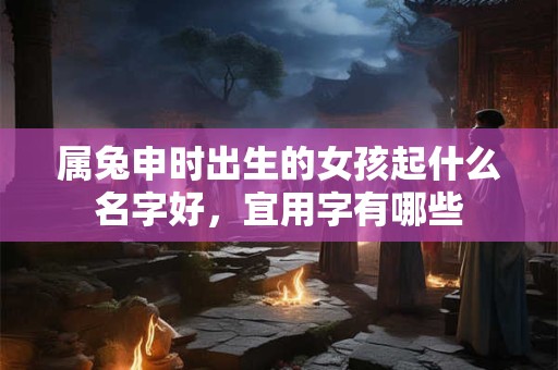 属兔申时出生的女孩起什么名字好，宜用字有哪些