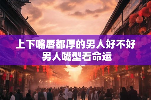 上下嘴唇都厚的男人好不好 男人嘴型看命运