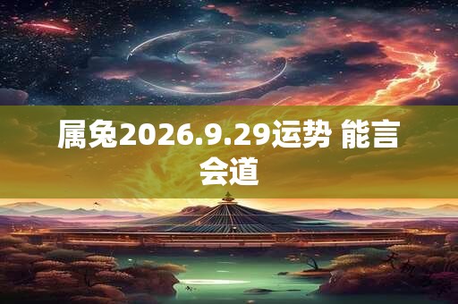 属兔2026.9.29运势 能言会道