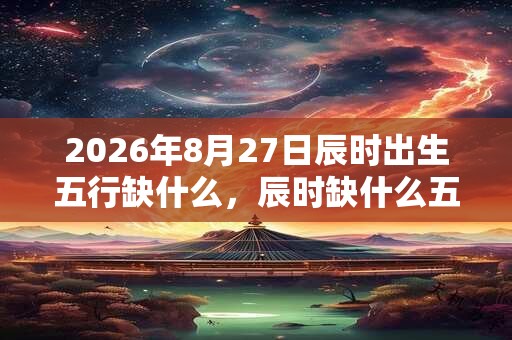 2026年8月27日辰时出生五行缺什么，辰时缺什么五行