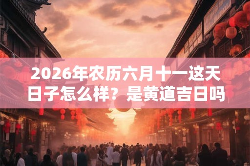 2026年农历六月十一这天日子怎么样？是黄道吉日吗？
