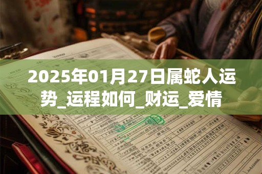 2025年01月27日属蛇人运势_运程如何_财运_爱情 2025年01月27日属蛇人运势_运程如何_财运_爱情