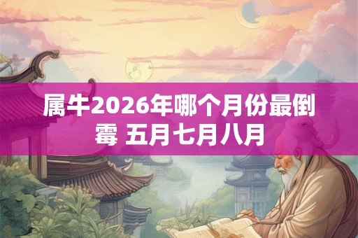 属牛2026年哪个月份最倒霉 五月七月八月