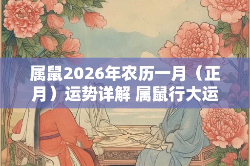 属鼠2026年农历一月（正月）运势详解 属鼠行大运时间
