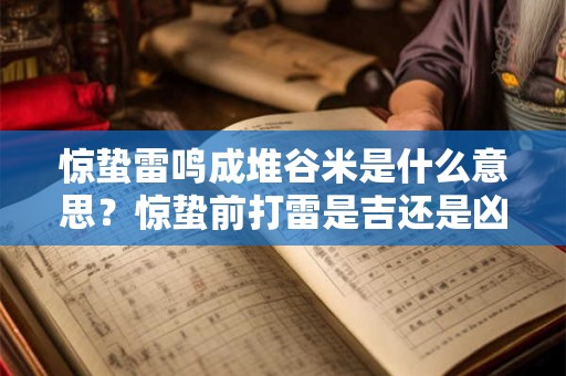 惊蛰雷鸣成堆谷米是什么意思?惊蛰前打雷是吉还是凶? 惊蛰雷鸣成堆谷米是什么意思?惊蛰前打雷是吉还是凶?