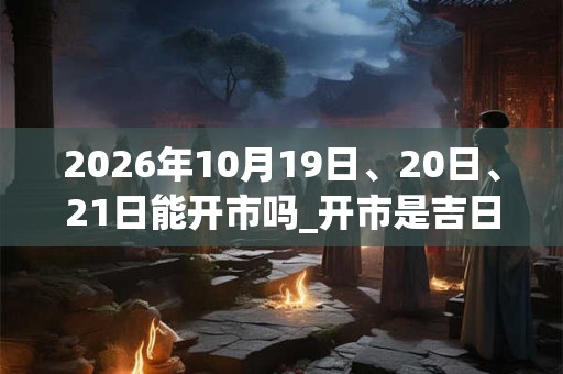 2026年10月19日、20日、21日能开市吗_开市是吉日吗