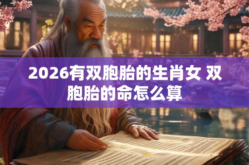 2026有双胞胎的生肖女 双胞胎的命怎么算