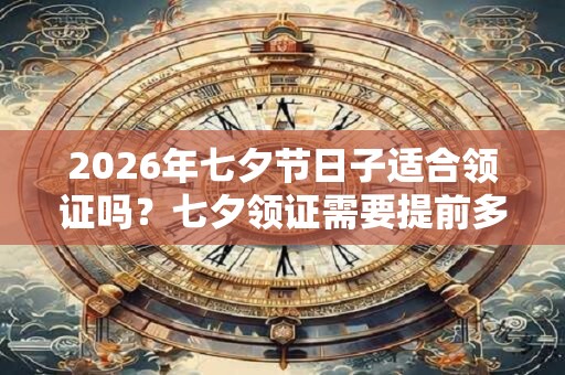2026年七夕节日子适合领证吗？七夕领证需要提前多久预约？
