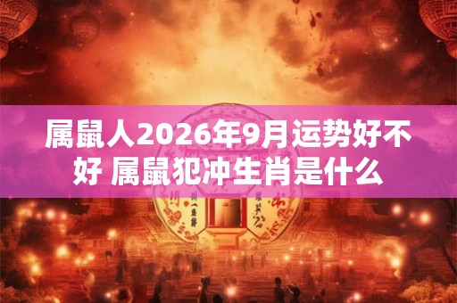 属鼠人2026年9月运势好不好 属鼠犯冲生肖是什么