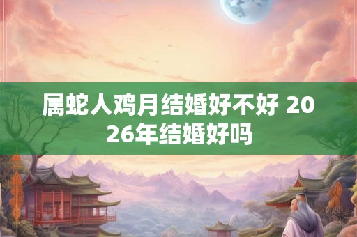 属蛇人鸡月结婚好不好 2026年结婚好吗