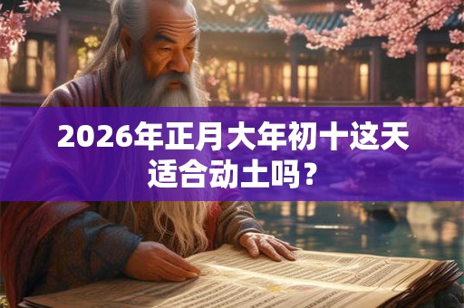 2026年正月大年初十这天适合动土吗？