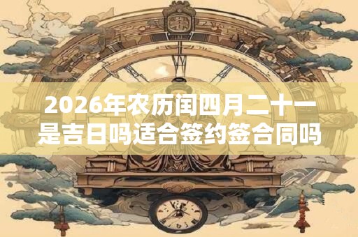 2026年农历闰四月二十一是吉日吗适合签约签合同吗？