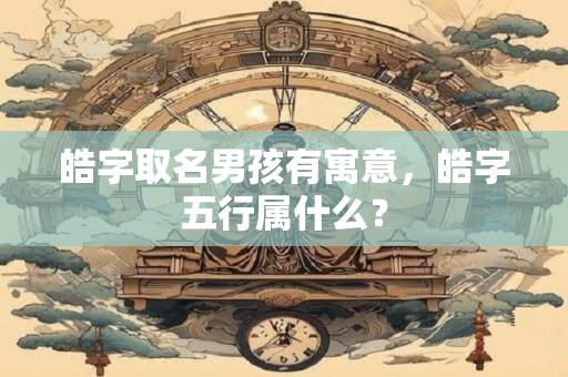 皓字取名男孩有寓意,皓字五行属什么? 皓字取名男孩有寓意,皓字五行属什么?