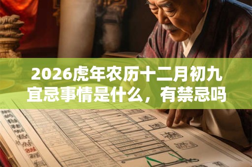 2026虎年农历十二月初九宜忌事情是什么，有禁忌吗？